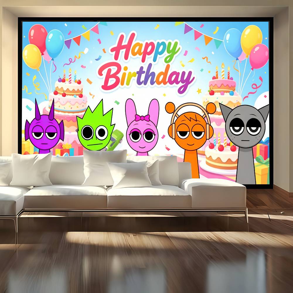 Party Games Stream - Karikatür Sıcak Oyun Incredibox-Sprunki Fotoğrafçılık Arka