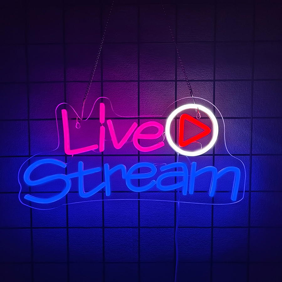 Party Games Stream - Canlı Yayın Led Neon Tabelası, Canlı