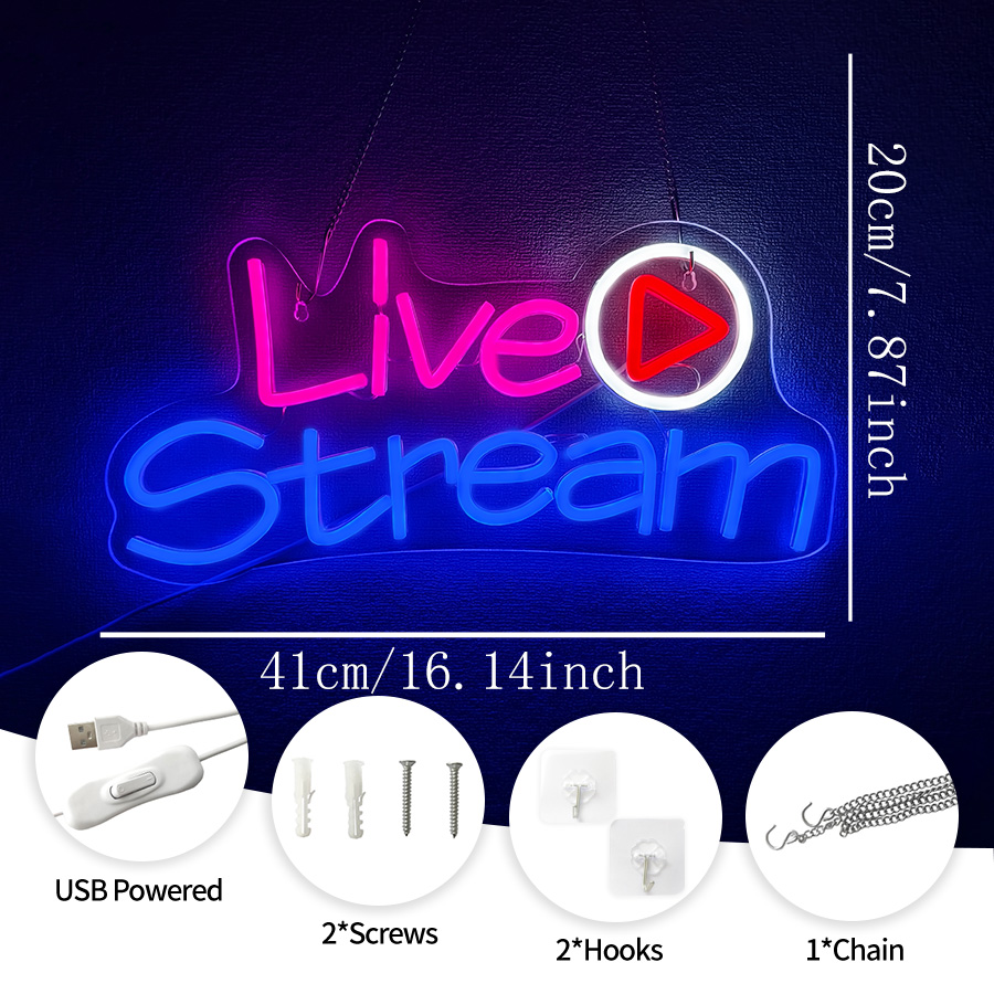 Canlı Yayın Led Neon Tabelası, - Party Games Stream incelemesi ve fiyatı
