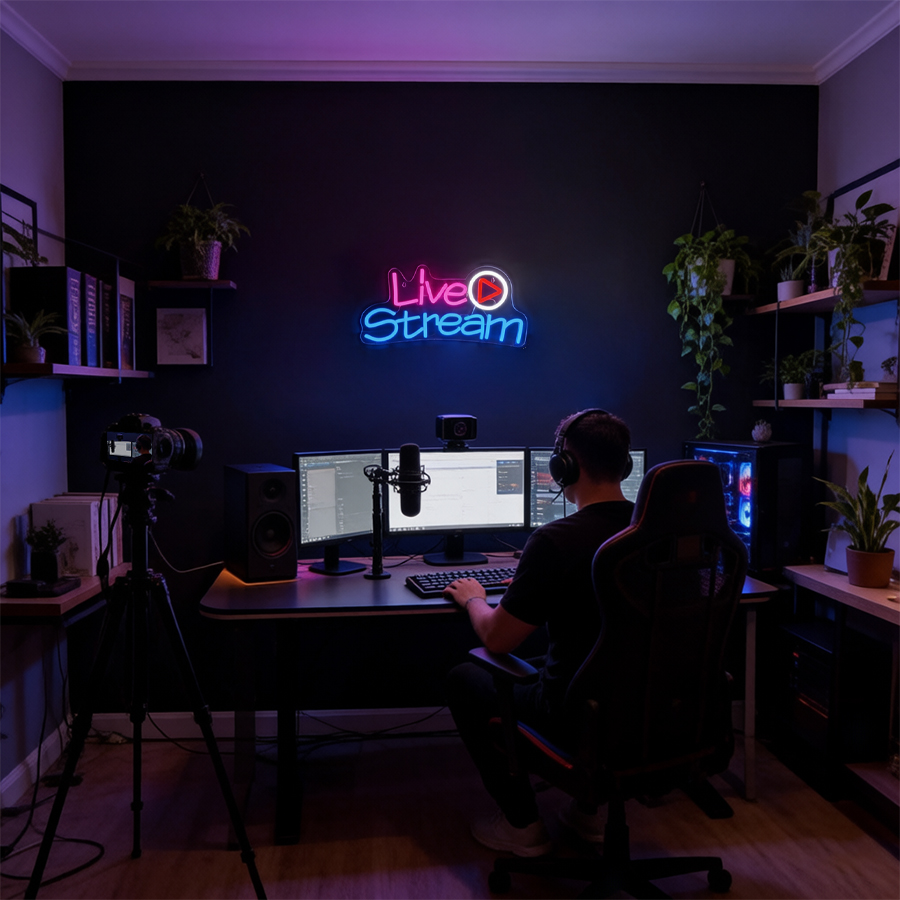 Canlı Yayın Led Neon Tabelası, - Party Games Stream incelemesi ve fiyatı