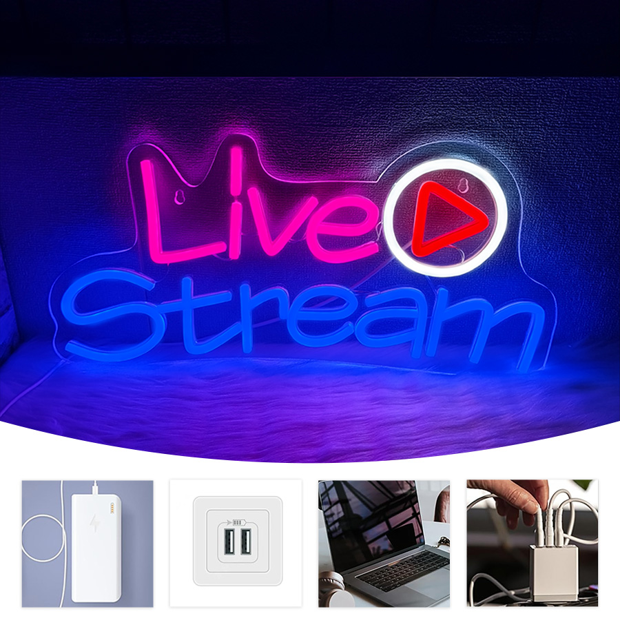Canlı Yayın Led Neon Tabelası, - Party Games Stream incelemesi ve fiyatı